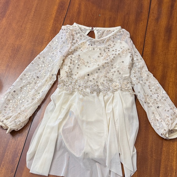 Weissman Cream Sequin Kids Dance Costume - Picture 2 of 2